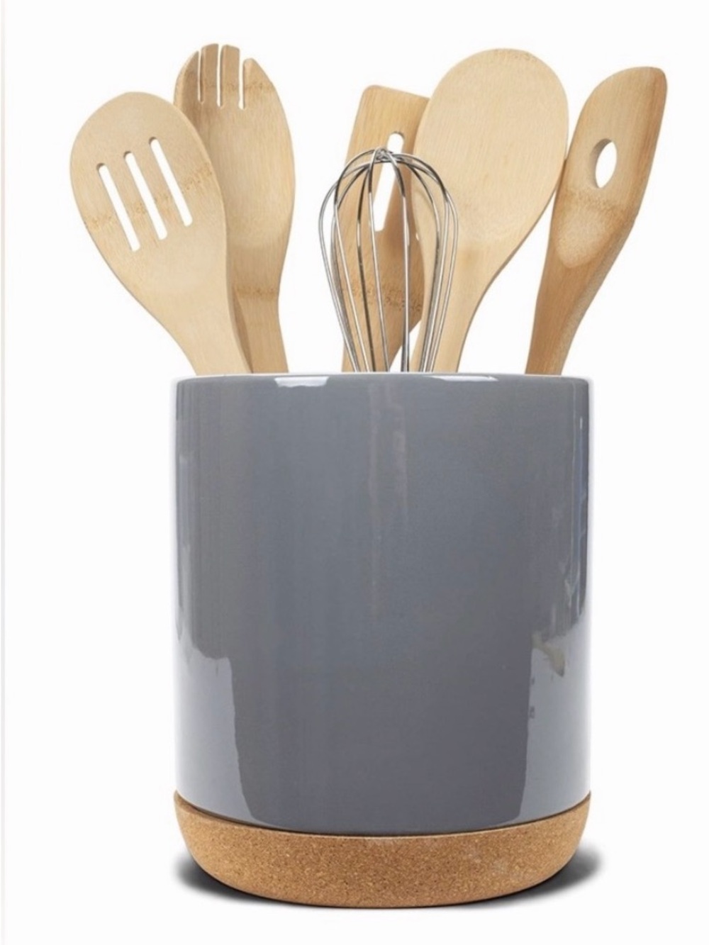 Grey Ceramic Anti Slip Utensil Holder (New in Box)